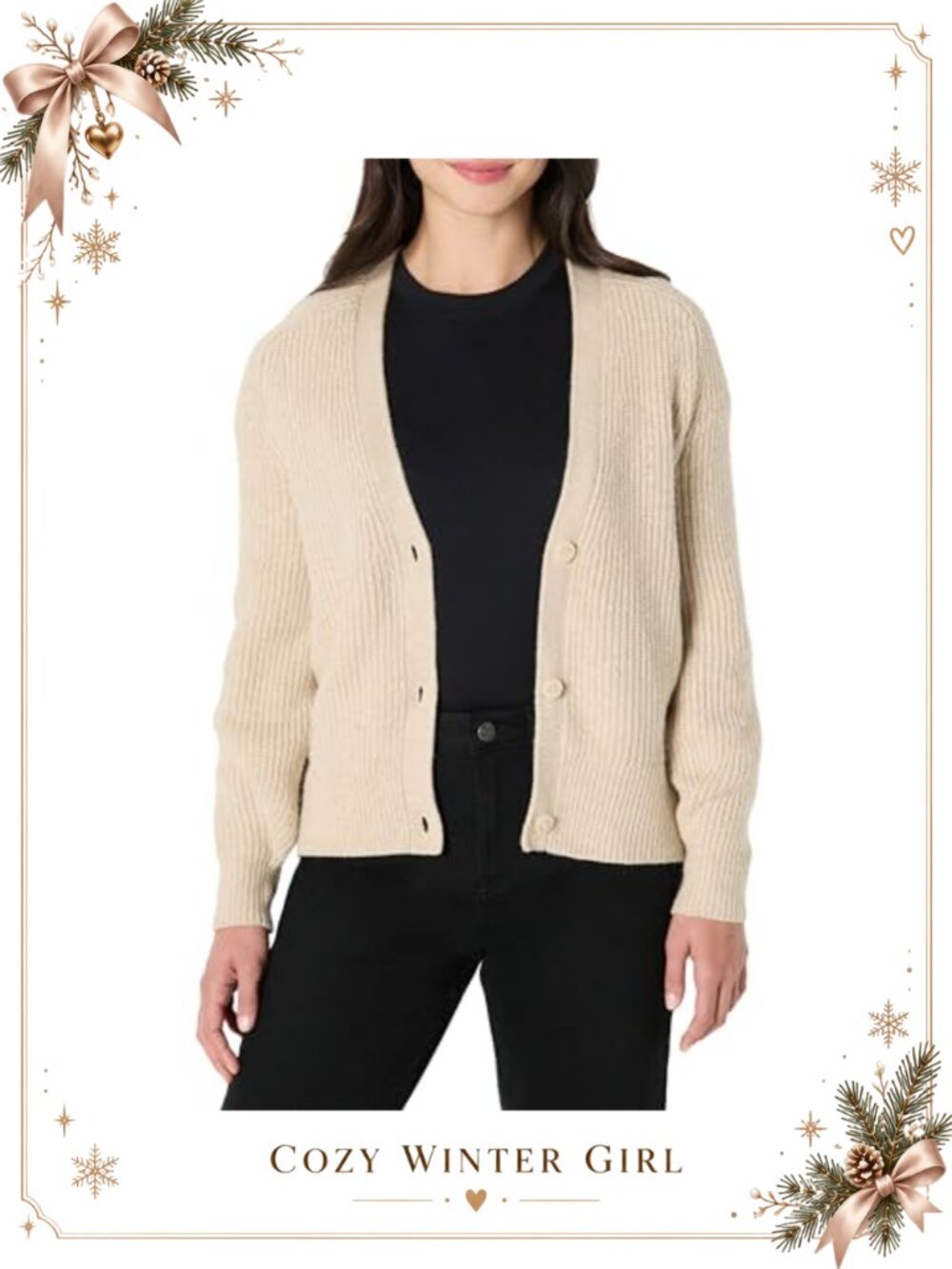 Soft Touch Ribbed Blouson Cardigan V-Neck Button Front 3/4 Sleeve